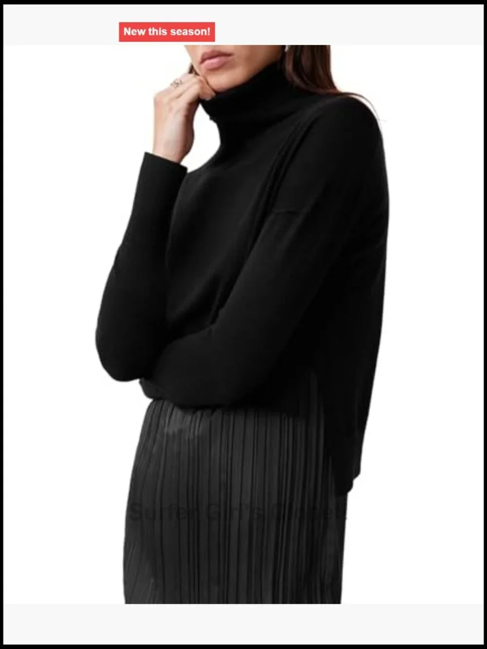 Womens Silk Blend Maxi Dress High Neck Long Sleeve A-Line Pull On